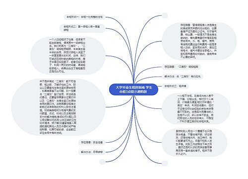  大学毕业生租房指南 学生合租3点提示避陷阱 