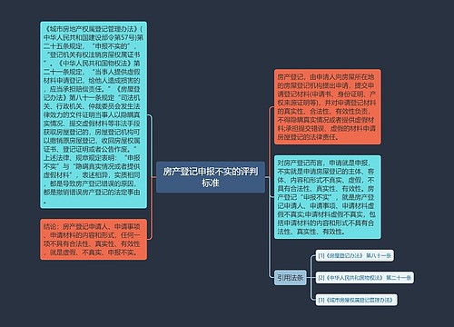 房产登记申报不实的评判标准