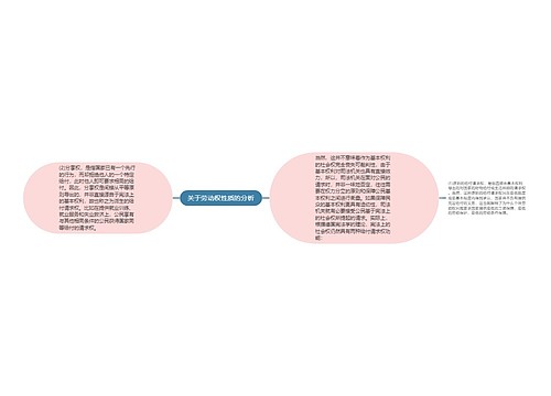 关于劳动权性质的分析