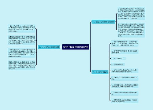 设立子公司是怎么规定的