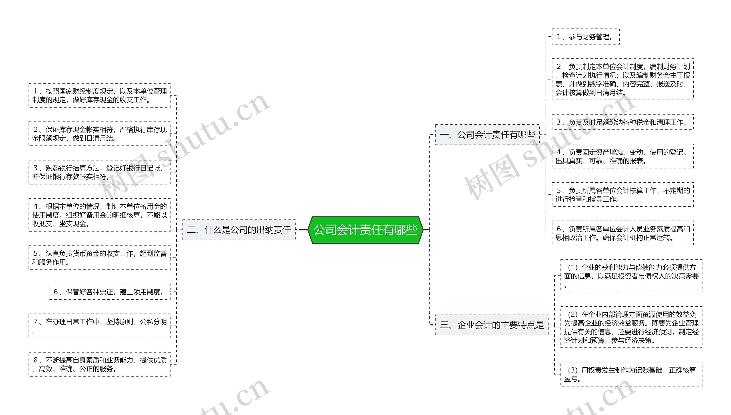 公司会计责任有哪些思维导图