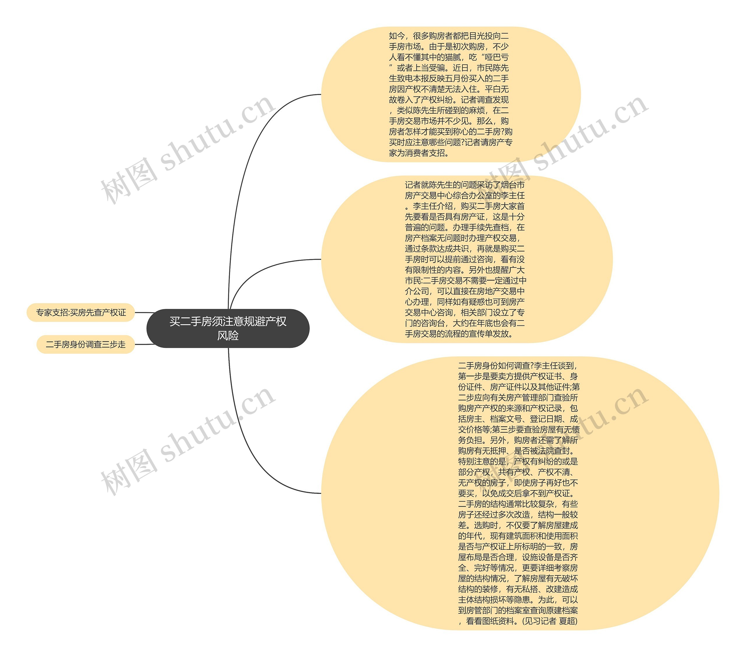 买二手房须注意规避产权风险思维导图