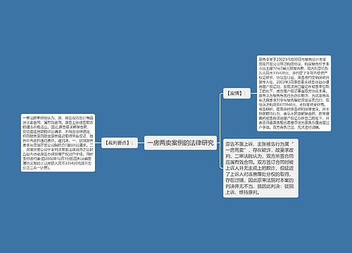 一房两卖案例的法律研究