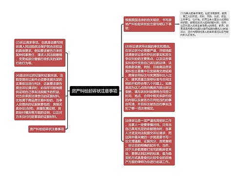 房产纠纷起诉状注意事项