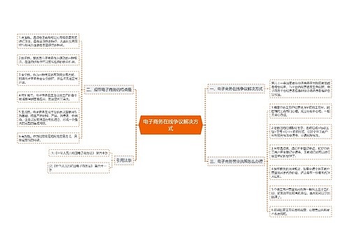 电子商务在线争议解决方式