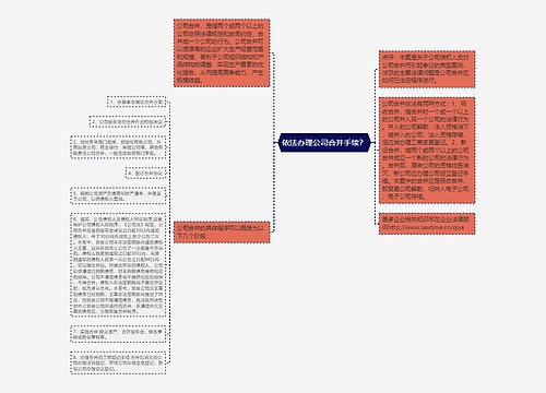 依法办理公司合并手续？