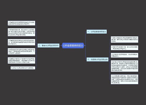公积金首套房的定义