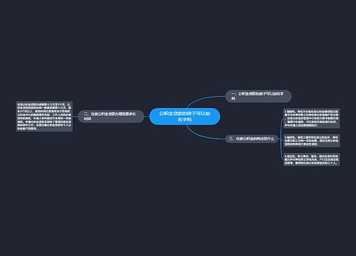 公积金贷款的房子可以加名字吗