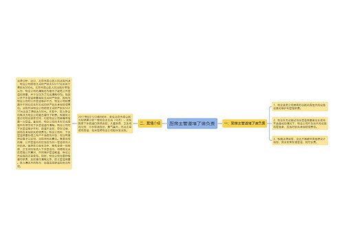 厨房主管道堵了谁负责