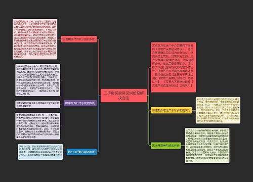 二手房买卖常见纠纷及解决办法