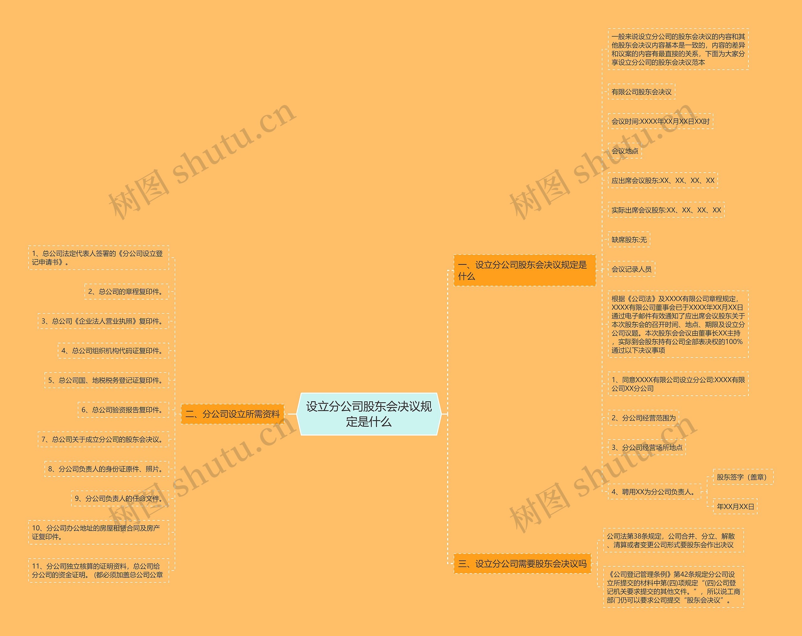 设立分公司股东会决议规定是什么思维导图