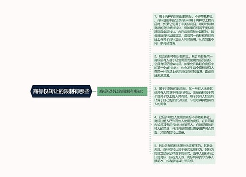 商标权转让的限制有哪些