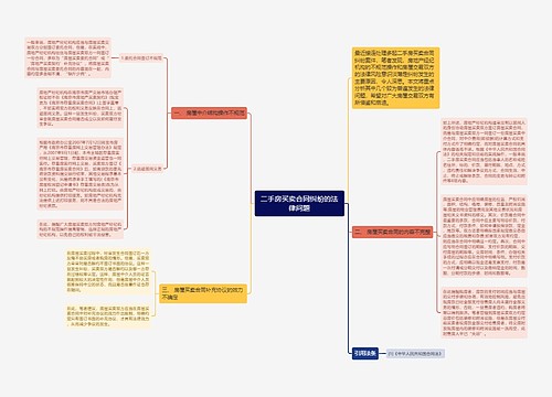 二手房买卖合同纠纷的法律问题