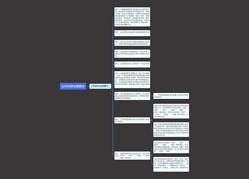 公司名称注册要求