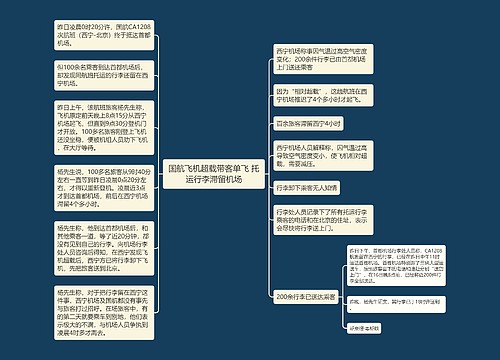 国航飞机超载带客单飞 托运行李滞留机场