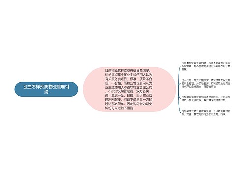 业主怎样预防物业管理纠纷