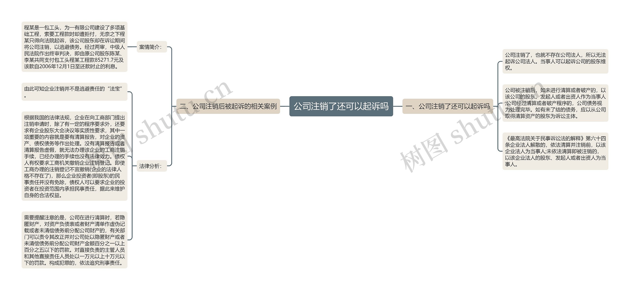 公司注销了还可以起诉吗思维导图