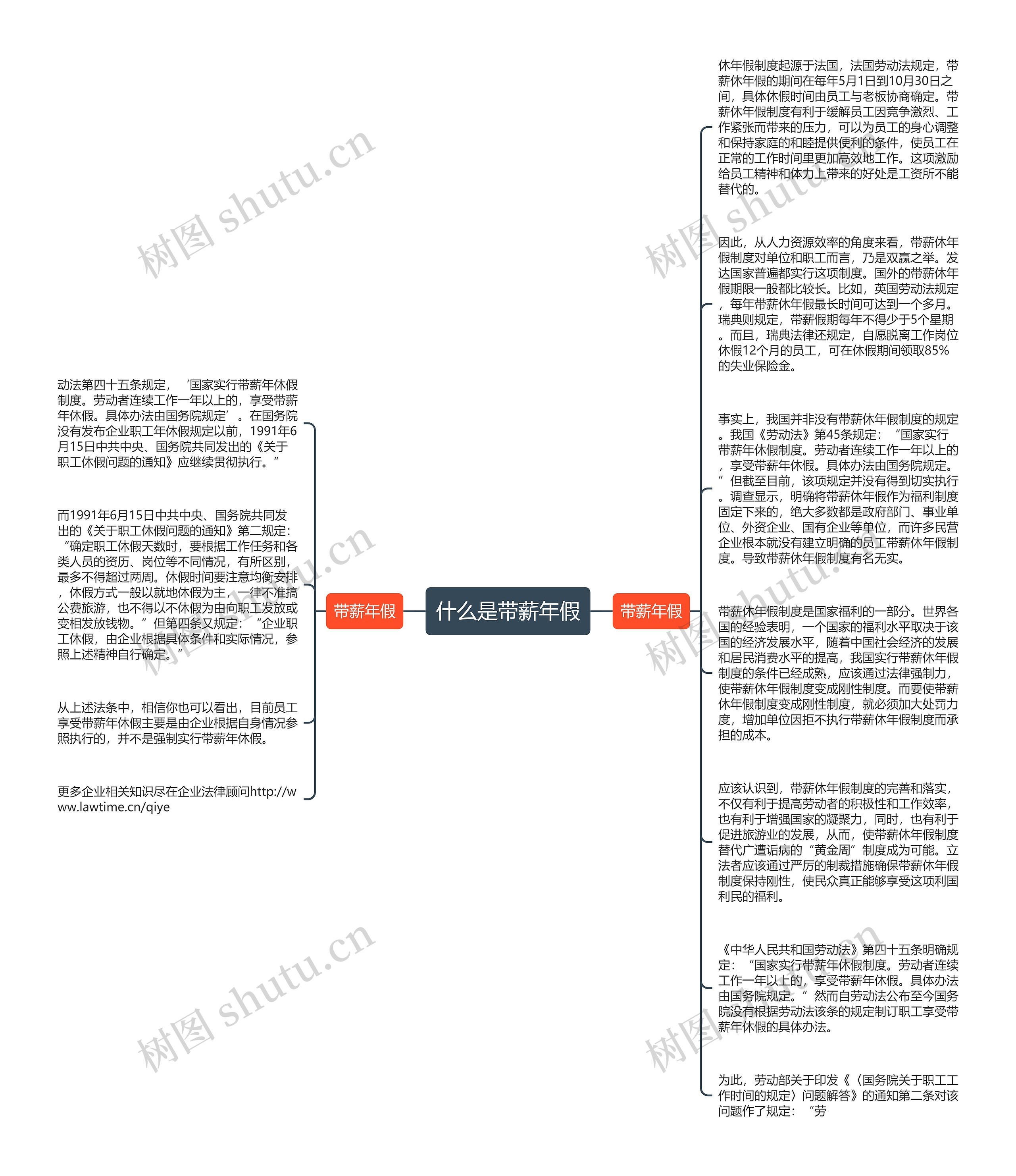 什么是带薪年假思维导图