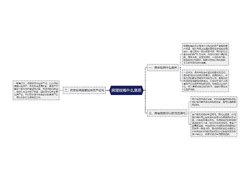 房屋按揭什么意思