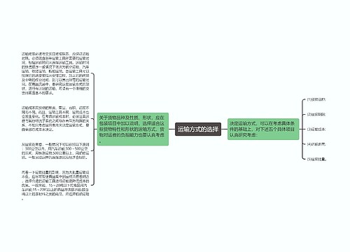 运输方式的选择