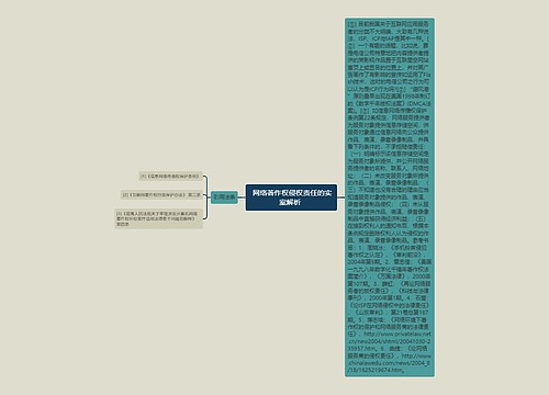  网络著作权侵权责任的实案解析 