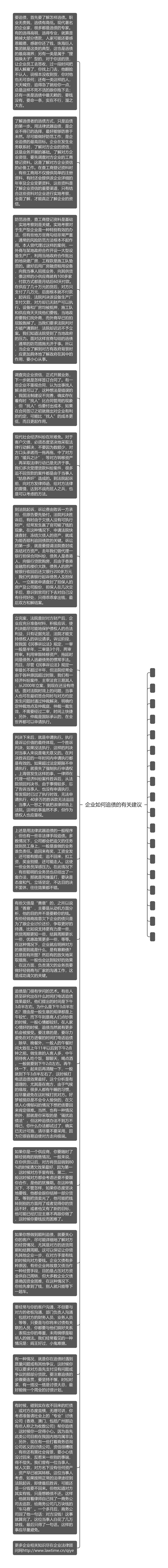 企业如何追债的有关建议