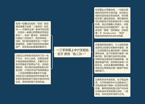 一二手房展上中介支招钻空子 房贷“合二为一”