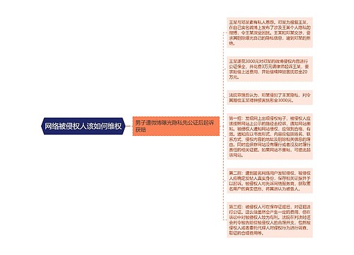 网络被侵权人该如何维权