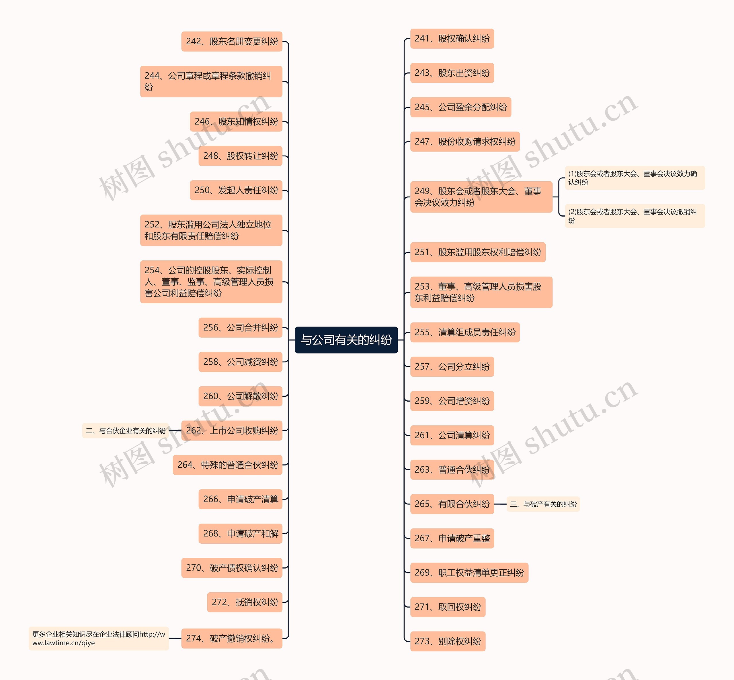 与公司有关的纠纷思维导图