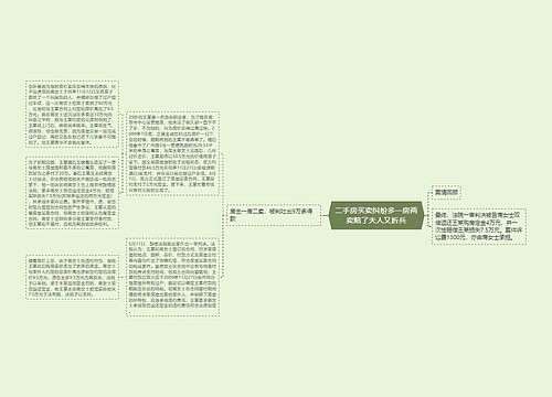 二手房买卖纠纷多一房两卖赔了夫人又折兵