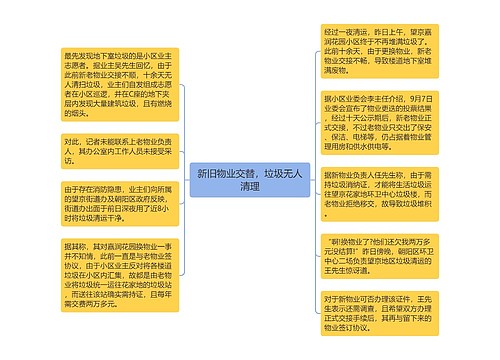 新旧物业交替，垃圾无人清理