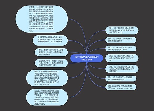 关于法定代表人变更的六个注意事项