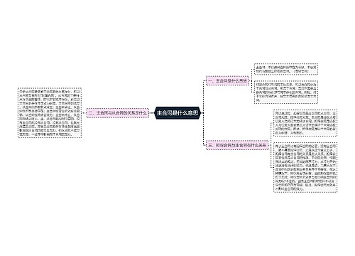主合同是什么意思