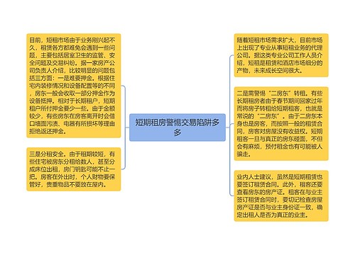 短期租房警惕交易陷阱多多