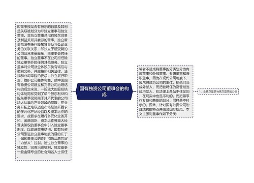 国有独资公司董事会的构成