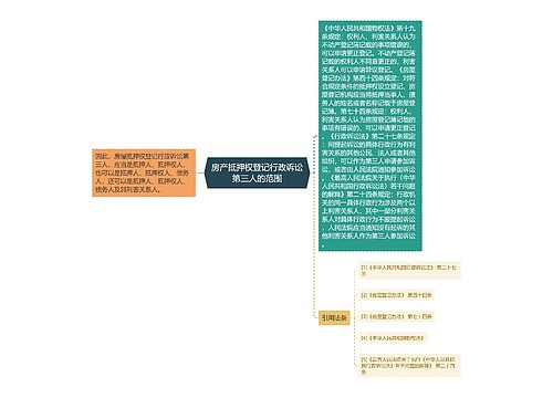 房产抵押权登记行政诉讼第三人的范围