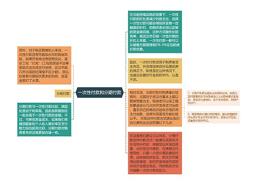 一次性付款和分期付款