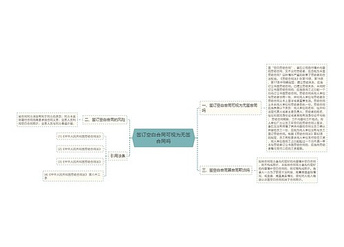 签订空白合同可视为无签合同吗