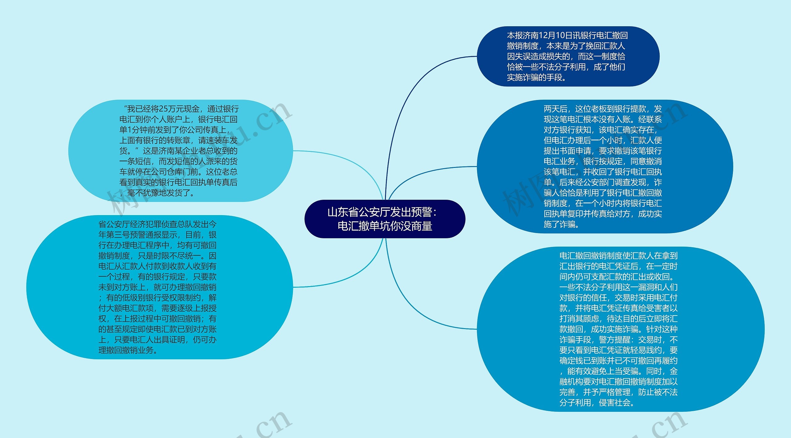 山东省公安厅发出预警：电汇撤单坑你没商量思维导图