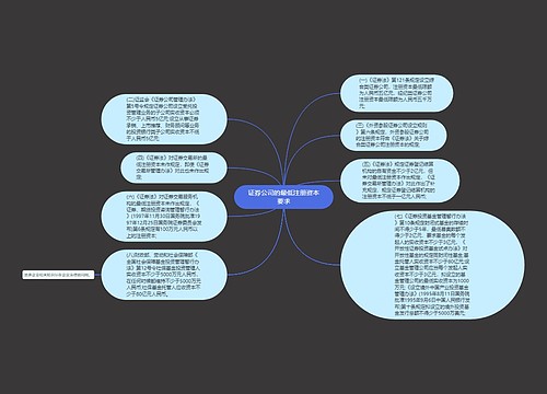 证券公司的最低注册资本要求
