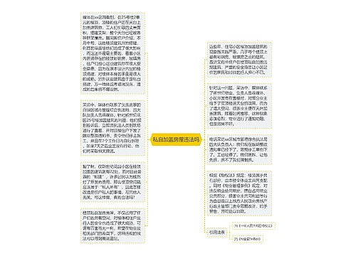 私自加盖房屋违法吗