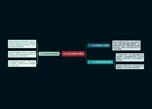 分公司注册资本要求