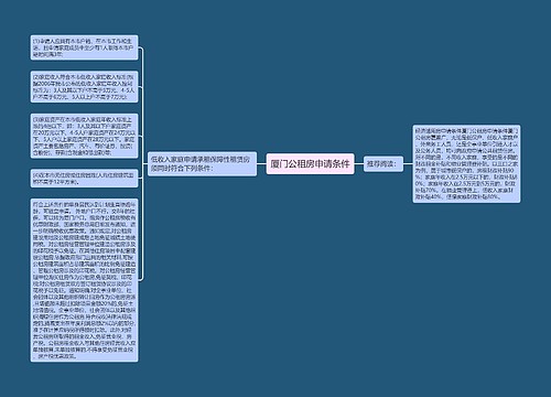 厦门公租房申请条件