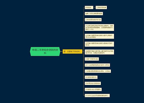 申请二手房组合贷款的材料