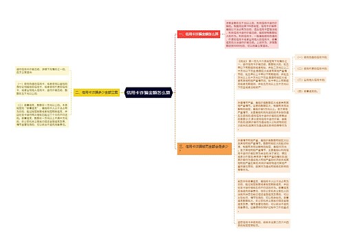 信用卡诈骗金额怎么算