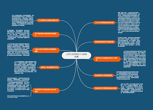 上市公司须防的十大税务“地雷”