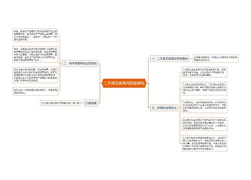 二手房买卖需网签备案吗