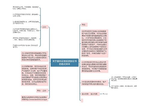 关于委托证券投资协议书的格式样本