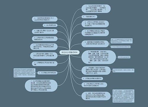 设立分公司登记材料