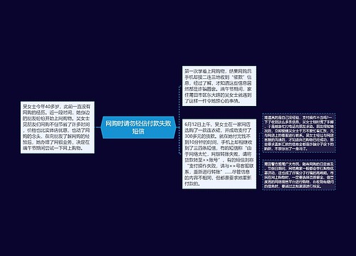 网购时请勿轻信付款失败短信